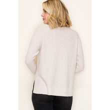 Load image into Gallery viewer, Almond Ribbed Side Slit Sweater
