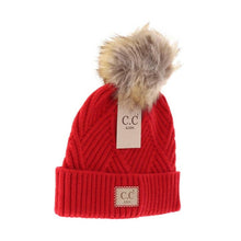 Load image into Gallery viewer, CC Diagonal Pom Hat - Kids

