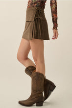 Load image into Gallery viewer, Faux Suede Chocolate Skort
