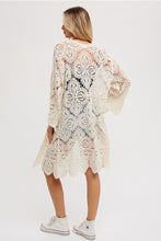 Load image into Gallery viewer, Natural Midi Crochet Cardigan
