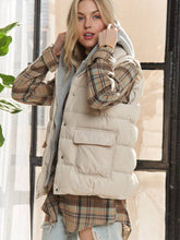 Load image into Gallery viewer, Cream Hoodie Vest

