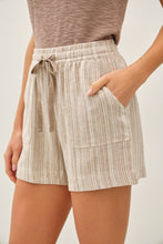 Load image into Gallery viewer, Be Cool Mocha Stripe Shorts
