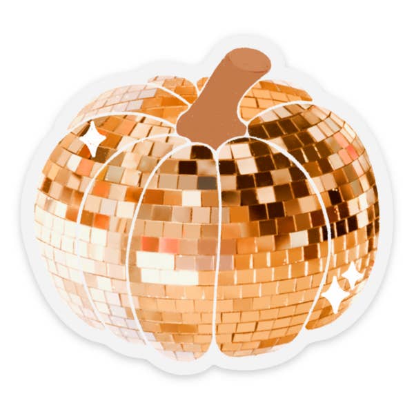 Clear Disco Ball Pumpkin Decal