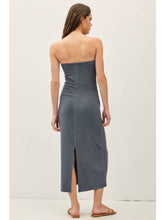 Load image into Gallery viewer, Charcoal Blue Tube Top Dress

