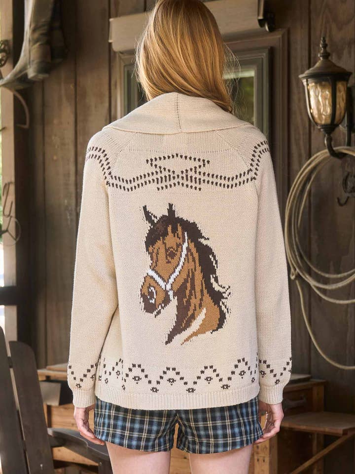 Western Horse Cardigan