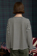 Load image into Gallery viewer, B+W Stripe Henley
