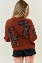Load image into Gallery viewer, Rust Cheetah Cardigan
