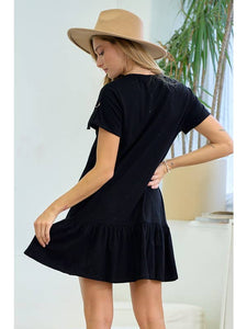 Black Strappy Shoulder Dress