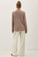 Load image into Gallery viewer, Blush Wide Collar Waffle Sweater
