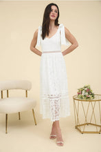 Load image into Gallery viewer, Off White Lace Midi Dress

