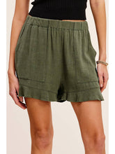 Load image into Gallery viewer, Olive Ruffle Shorts
