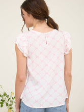 Load image into Gallery viewer, Ivory + Pink Bow Print Top
