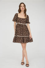 Load image into Gallery viewer, Brown Floral Mini Dress
