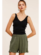 Load image into Gallery viewer, Olive Ruffle Shorts
