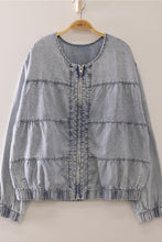 Load image into Gallery viewer, Denim Tiered Washed Jacket
