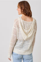 Load image into Gallery viewer, Ivory Crochet Hoodie
