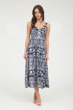 Load image into Gallery viewer, Navy Damask Dress
