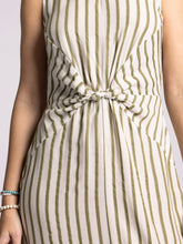 Load image into Gallery viewer, Jane Olive Stripe Dress
