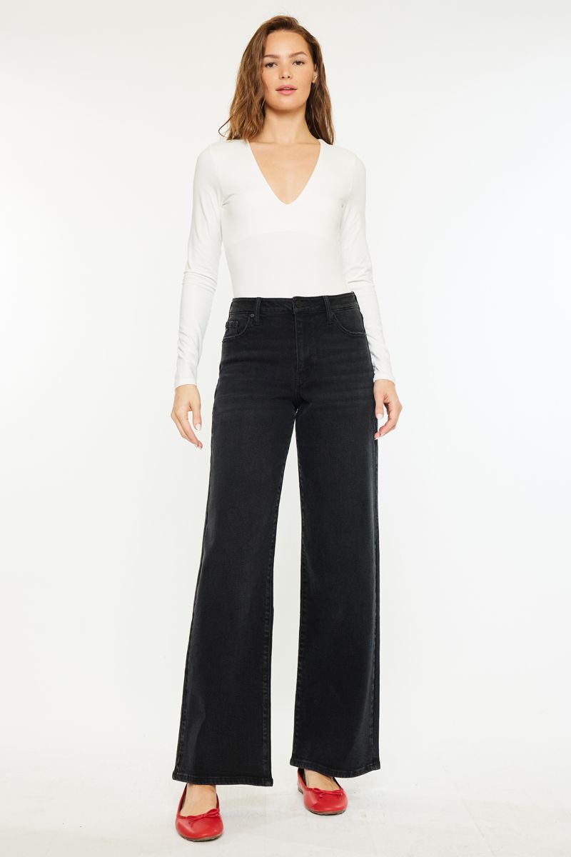 KC Mila Wide Black Denim
