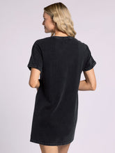 Load image into Gallery viewer, Black Kick Back T-Shirt Dress

