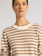 Load image into Gallery viewer, Tan + White Lawson Stripe Sweater
