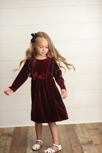 Load image into Gallery viewer, Burgundy Velvet Dress - Kids
