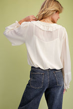 Load image into Gallery viewer, Ivory Ruffle Top
