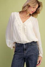 Load image into Gallery viewer, Ivory Ruffle Top
