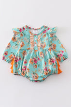 Load image into Gallery viewer, Mint + Tangerine Baby Romper
