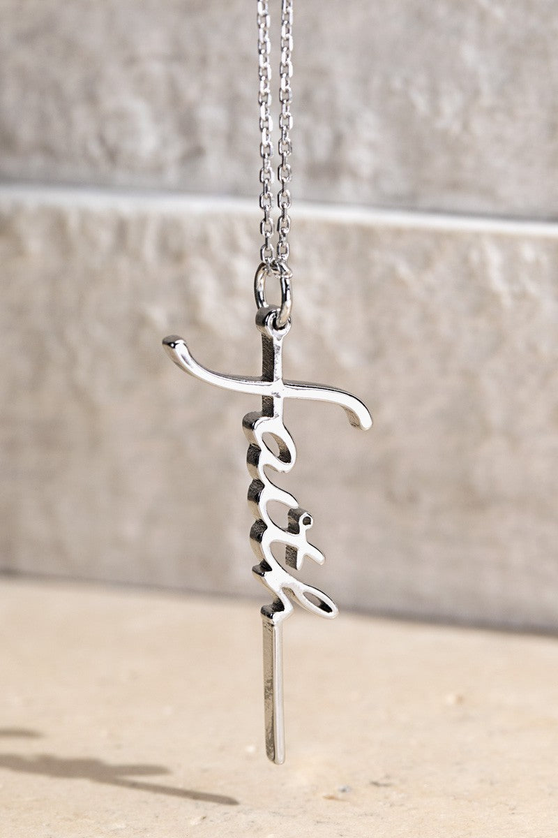 Silver Faith Necklace