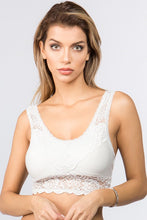 Load image into Gallery viewer, White Lace Back Bralette
