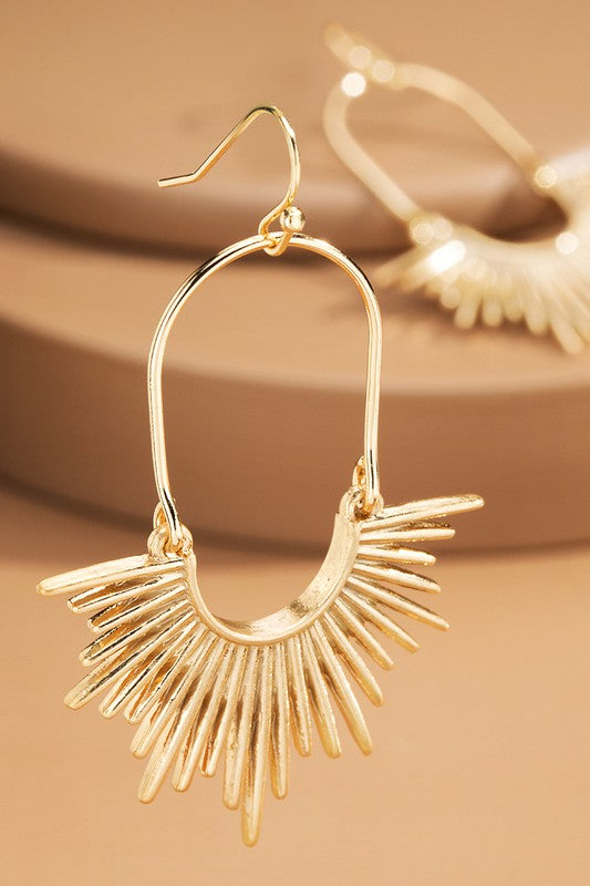 Gold Sunburst Earrings