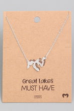Load image into Gallery viewer, Michigan Lakes Charm Necklace
