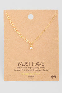 Linked Chain Charm Necklace